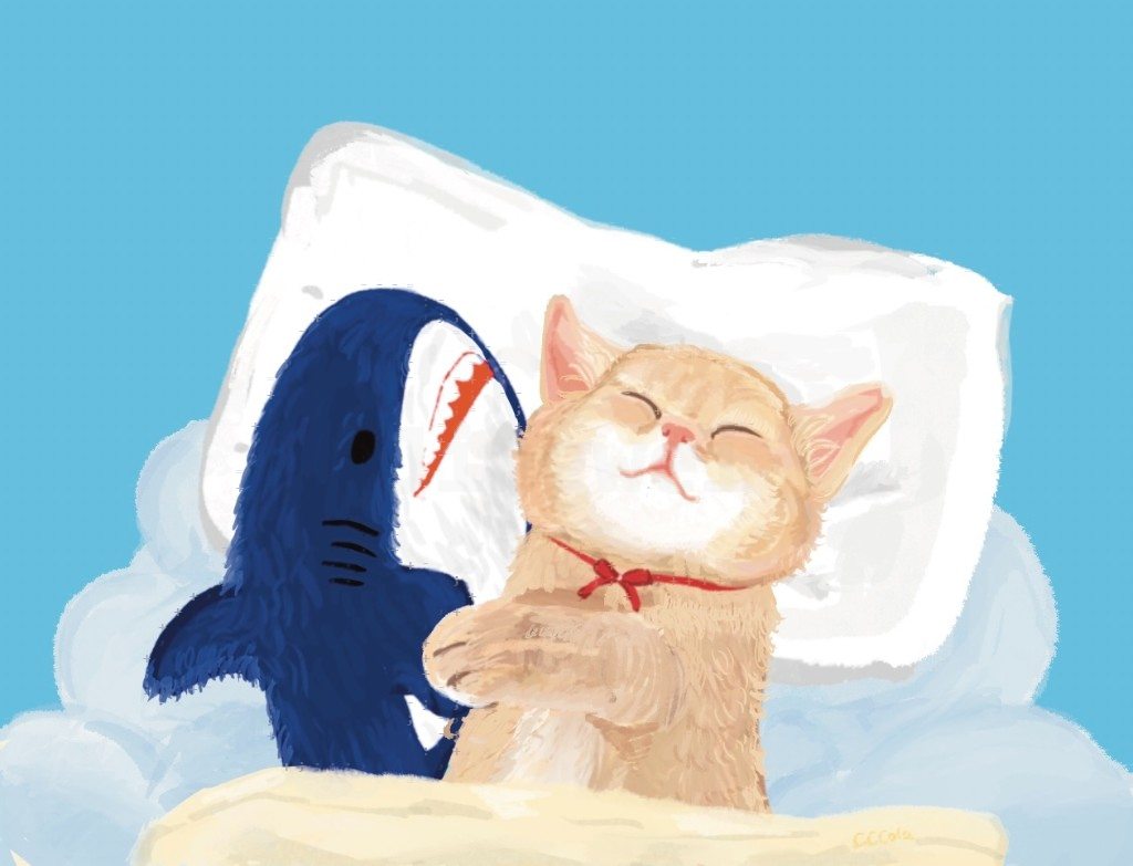 Cat after real faint-character protect